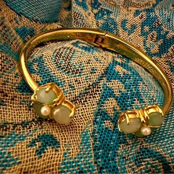 kate spade Hinged Cuff Bracelet Sea Green Multi Stone. Earrings sold separately - Picture 2 of 3